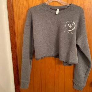NEW- Whitney Simmons Grey Crewneck Crop